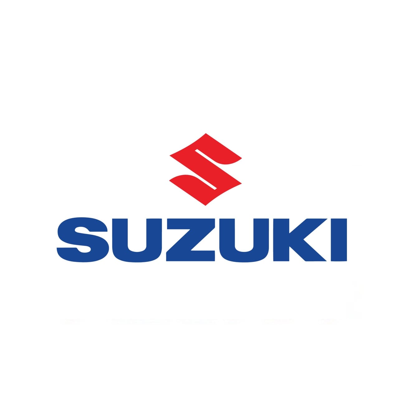 Suzuki logo in blue and red on a white background