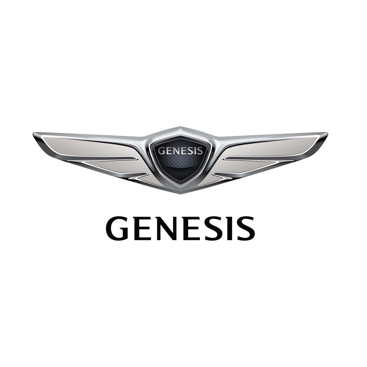 A logo of genesis car company